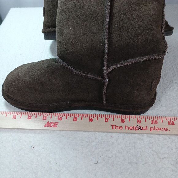 Bjorndal Women’s Size 7 Brown Suede Boots Faux Fur Lined Slip-On Comfort Warm - Picture 15 of 16